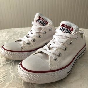 Kids White Converse Sneakers, Gently Used